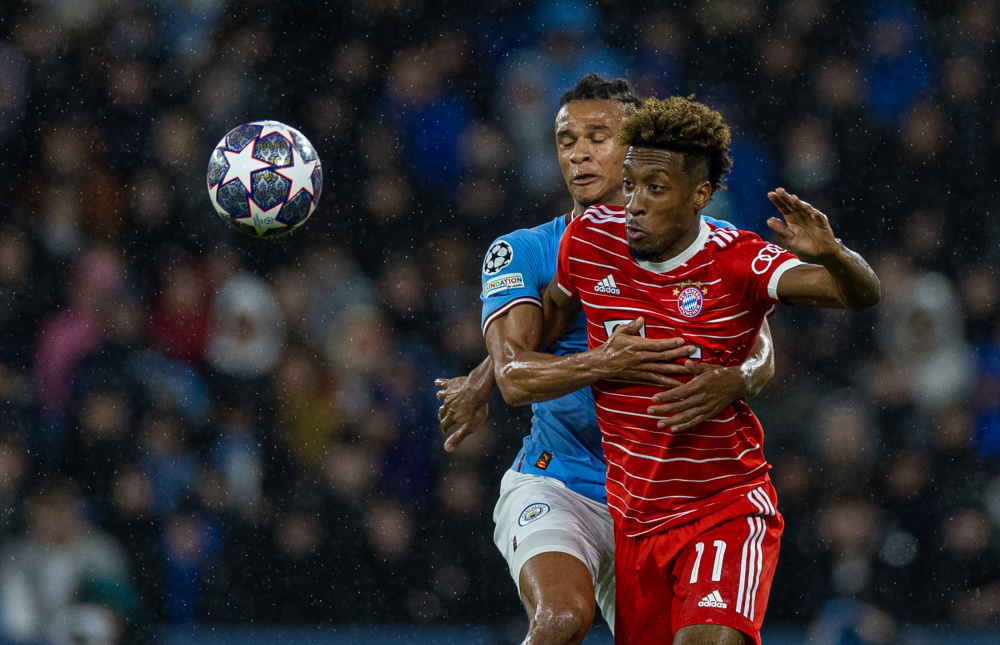 哥伦比亚完胜曼城，科曼高光表现的简单介绍